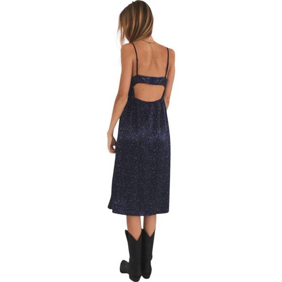 NEW DESIGNERS REMIX girl's lilian midi dress in black - Picture 2 of 4